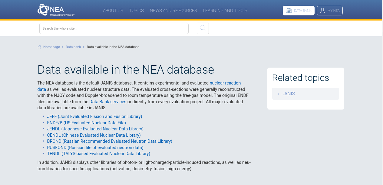 NEA data